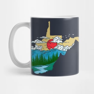 West Virginia Pride Outdoors Nature & Mountains Hiking Mug